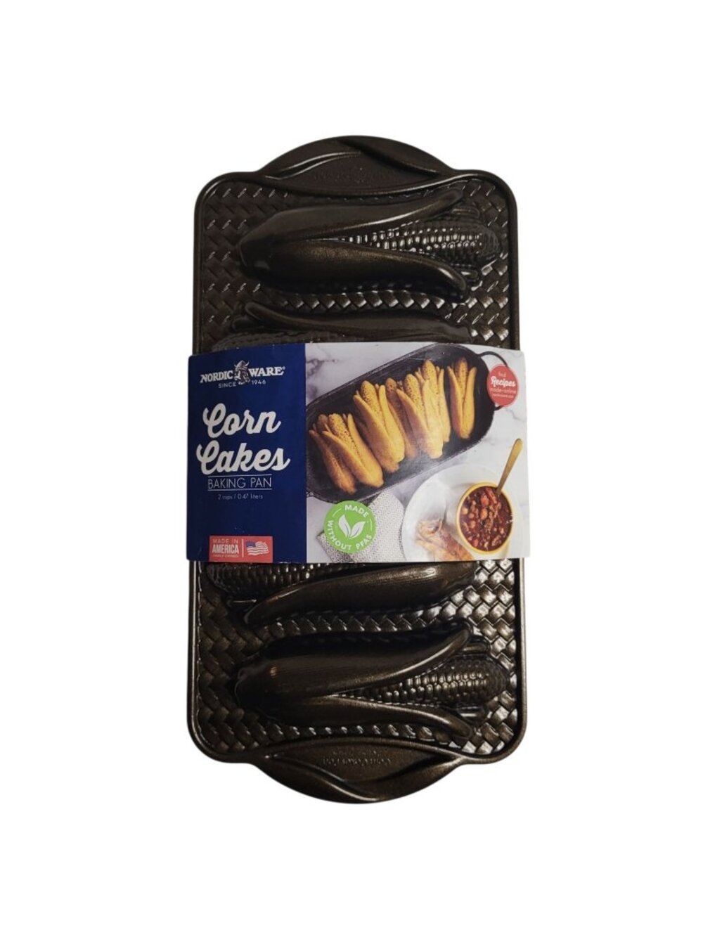 Nordic Ware Corn Cakes Baking Pan - Heavy Aluminum - Corn Sticks Cornbread